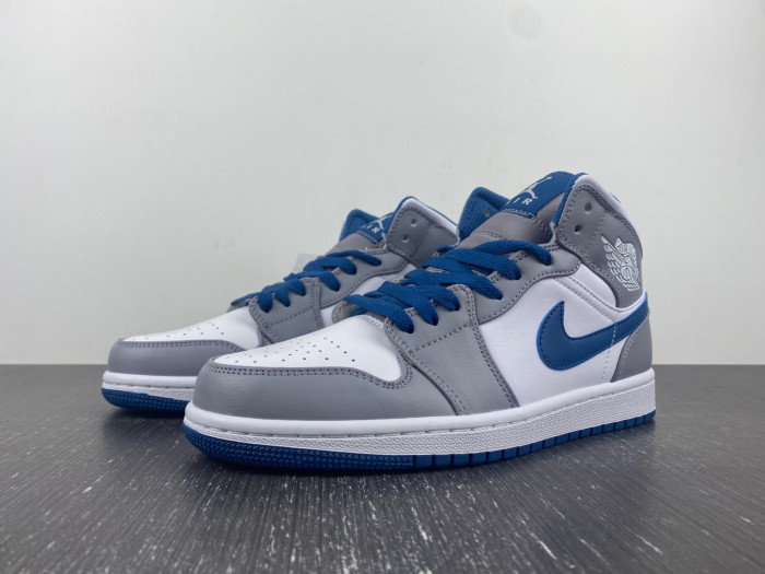 AIR JORDAN 1 MID GS ''CEMENT TRUE BLUE'' DQ8423-014