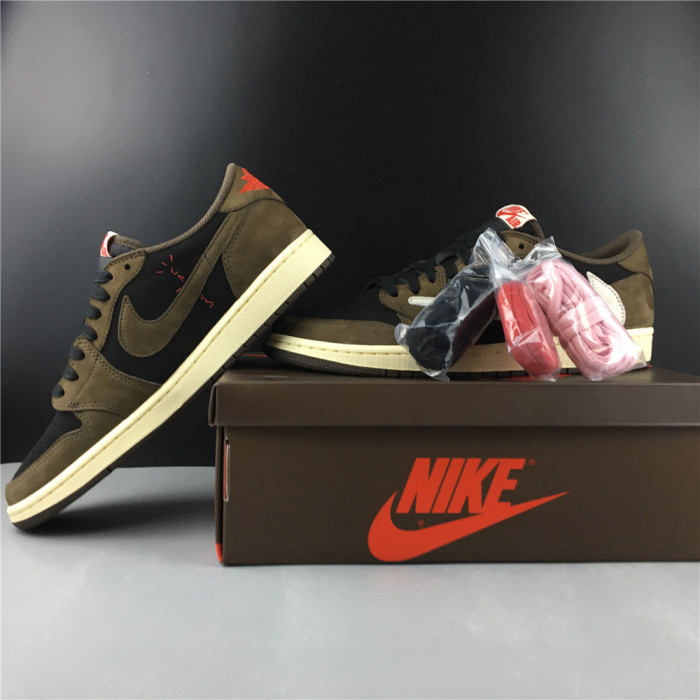 TRAVIS SCOTT AIR JORDAN 1 LOW DARK MOCHA CQ4277-001