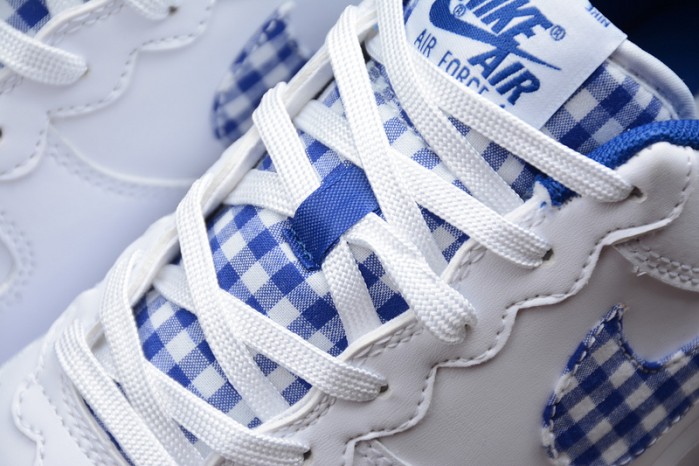 Nike Air Force 1 QS “Gingham Pack” White/Indigo Force AV6232-100