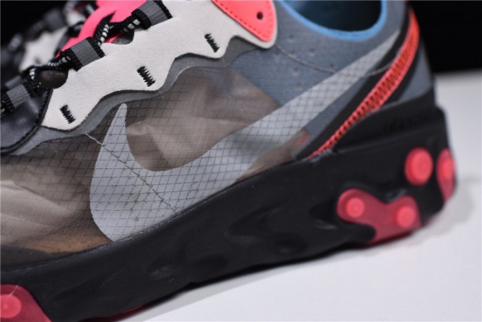 Nike React Element 87 Blue Chill Solar Red AQ1090-006