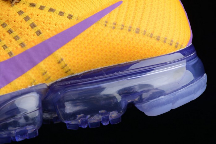Nike Air VaporMax Flyknit 2018 Lemon Yellow/Purple mens AA3858-104
