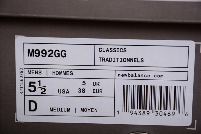 New Balance M992 M992GG