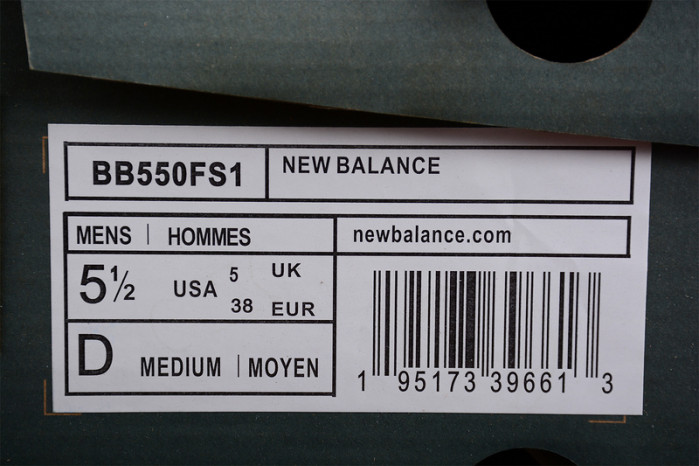 NEW BALANCE 550 WHITE GREEN BB550FS1