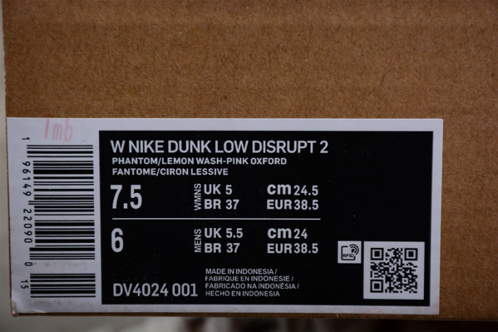 NIKE DUNK LOW DISRUPT 2 PINK OXFORD (W) DV4024-001