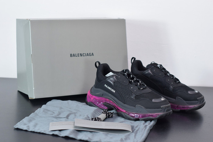 BL TRIPLE S TRAINERS CLEAR SOLE BLACK 541335 W09O1 9252