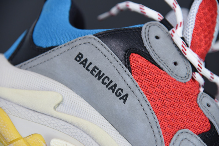 BL TRIPLE S TRAINERS CLEAR SOLE BLUE ADN RED 541624 W09O1 2120