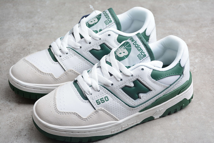 NEW BALANCE 550 WHITE GREEN BB550WT1