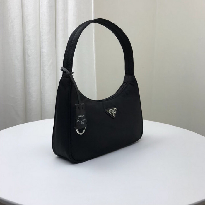 Pra*a 1n1419 nylon hobo bag-24*11*7cm