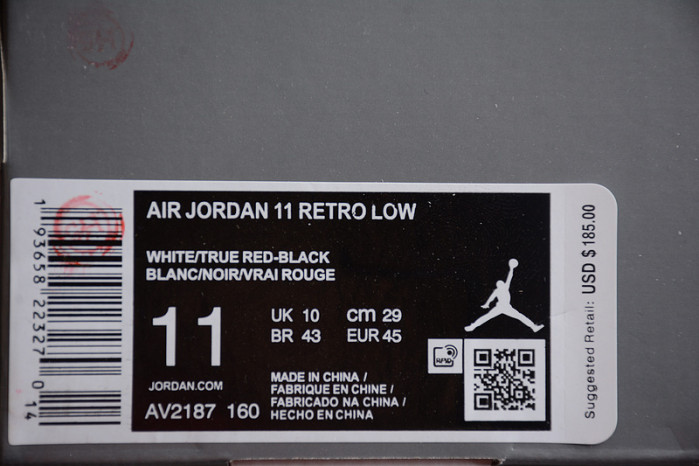 Air Jordan 11 Low Concord Bred AV2187-160