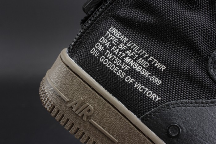 NIKE SF AIR FORCE 1 MID “HAZEL” BLACK 917753-002