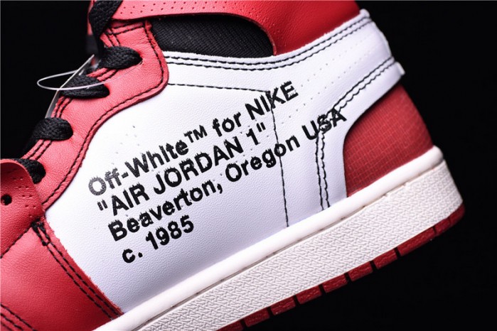 OW Air Jordan 1 Retro Chicago The Ten AA3834-101