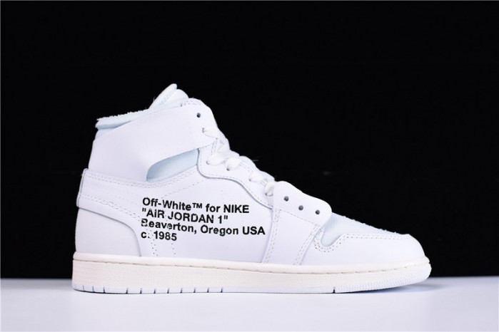 OW Air Jordan 1 Retro High White AQ0818-100