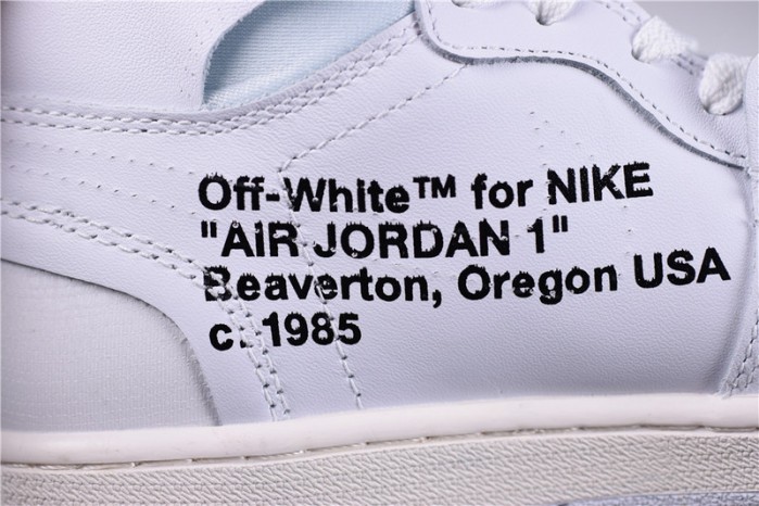 OW Air Jordan 1 Retro High White AQ0818-100