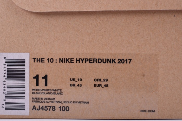 OW x Nike Hyperdunk 2017 FK THE TEN 10 Virgil Abloh MENS AJ4578-100